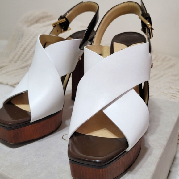 🎉EUC JIMMY CHOO AIX BLOCK HEEL PLATFORM SANDALS WITH BOX DUSTBAG - Picture 3 of 9